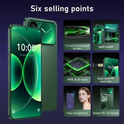 CHOTOG New Cell Phone 17 Pro Max Mobile Phones Android 5G 7.3 HD Smartphone 22GB 2TB 7800mAh Octa Core Unlock Dual SIM 16+48MP Camera