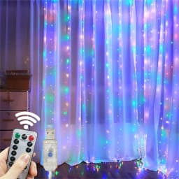 Holiday Party Decoration LED 8 Mode Christmas Light USB Curtain String Light Wedding Fairy Light Valentine's Day Girlfriend Gift