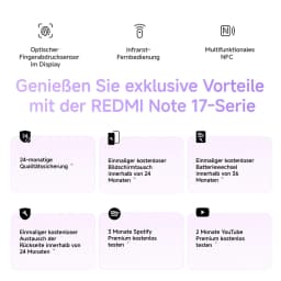 Redmi Note 17 Global Version Dual Sim Smartphone 6.99" Fhd+ 120Hz Amoled Display Corning Gorilla Glass 7I Snapdragon 4 Gen 4 7700Mah Battery 50Mp Main Camera Ip65 Xiaomi Hyperos