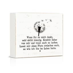 Putuo Decor German Box Sign, Wenn Ihr an Mich Denkt, Seid Nicht Traurig. Erzählt Lieber Von Mir Und Traut Euch Zu Lachen