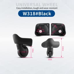 Hongsheng Suitcase Universal Wheel Trolley Case Wheel Accessories Password Travel Mute Universal Wheel Repair and Replacement
