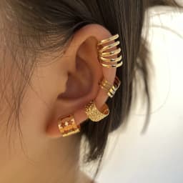 12PC Creative Gold Color Leaves Clip Earrings for Women Men Simple C Ear Cuff No Piercing Ear Ear Clip Set Trend Jewelry Gift
