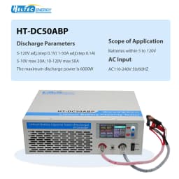 Heltec 5-120V 1-50A Discharge Battery Electronic Load/Capacity Tester for Lead-acid/NiMH/LiFePO4/NCM Batteries Electronic Tools