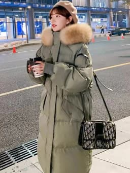 2026 Winter Thickened down Cotton Jacket Women's Loose Korean Style Bread Coat Warm Long Sleeve Zipper Closure Hooded Coat
