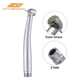 EYY Dental Dentistry High Speed Handpiece LED High Rotation Turbine Push Button 2/4 Hole Standard Torque Head Triple Water Spray