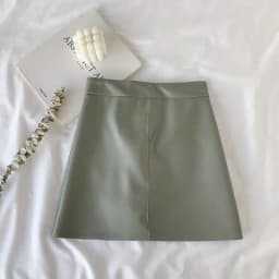 Solid Zipper Wrap Hip Leather Skirt Autumn Winter New Korean High Waist Mini Skirt Female Chic Sexy Club A-line Pu Skirts Women