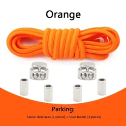 1 Pair Elastic Shoelaces for Sneakers No Tie Shoe Laces Metal Lock Quickly Put on And Take Off Lazy Shoes Lace Round Rubber Band