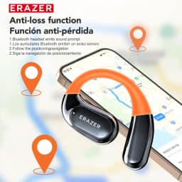 HTC NE27 Wireless Headphones Bluetooth 5.4 AI Translator Earbuds Glowing Earhook Upgraded LCD Touchscreen ENC Noise Reduction