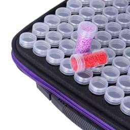 HOMFUN 96 Grids Diamond Painting Storage Containers Accessories Tool, Diamond Art Organizer, For Jewelry Beads Rings Rhinestones