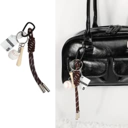 2024 New Woven Rope Keychain Bag Decoration Hanging Keychain Korean Style Acrylic Bead Heart Tassel Phone Case Bag Charms Y2k