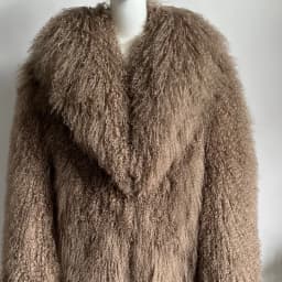 Beiziru Women's Real Mongolian Fur Winter Coat Thick Warm Fashionable Jacket with High-Quality Turndown Collar