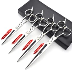 6 Inch Barber Specificlied Shears Professional Hairdressing Scissors Hairdresser Clippers Set Flat Thinning Hair Cutting Tools