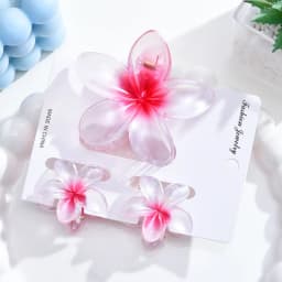 3Pcs/18Pcs Egg Flower Hair Clips Gradient Candy Color Flowers Suitable for Daily Backcombed Ponytail Shark Clip Hair Accessories