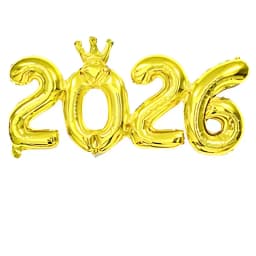 2026 Crown Number Foil Balloons, Happy New Year Eve Party Decorations, Photo Booth Props & Christmas Home Decor Supplies