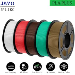 JAYO PLA Plus 3D Printer Filament 5 Rolls Filament PLA PLUS 23 Colors 1.75mm FDM 3D Printer Materials Support Free Combination