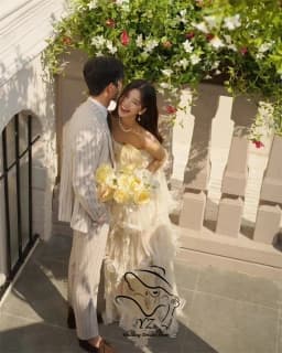 YZ Luxury Korean Wedding Dresses Wavy Romantic Spaghetti Straps Bridal Reception Dress Customized Party Gown Photo Shoot 