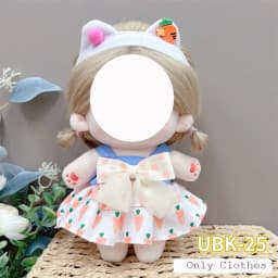 Cute Dres Jk Uniform Clothes for 20cm Cotton Plush Lolita Dress Up Clothing Skirt Fashion Casual Suit Socks Girl Toy Accessories