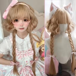 OLACARE Long Body Wave Black Brown Purple Cosplay Wigs Heat Resistant Synthetic Wigs Middle Part Natural Lolita LM Wigs Women