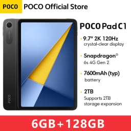 POCO Pad C1 Global version Tablet 9.7" 2K 120Hz display 8MP 7600mAh Wi-Fi Snapdragon® 6s 4G Gen 2 Mobile Platform