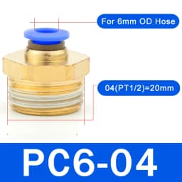 20/50PCS Pneumatic Air Connector Fitting PC 4mm 6mm 8mm 10mm 12mm Thread 1/8" 1/4" 3/8" 1/2" Hose Fittings Pipe Quick Connectors