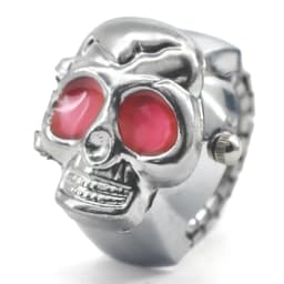 Creative Skull Selling Personality Quartz Ring Watch Alloy Circular Dial Unisex Christmas Gift Fun Watch