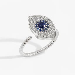 SMJEL Fidget Spinner Ring Anxiety for Women Multiple Crystal Flower Eye Butterfly Animal Ring Rotate Anti Stress Wedding Jewerly