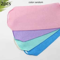 2pcs African Net Bath Body Exfoliating Long Net Double-Sided Shower Body Scrub Back Scrubber Skin Smoother Beauty Skin Bath Wash