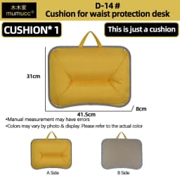 Mumucc's Laptop Desk With Lumbar Support & Accessories, Including A Detachable Tabletop, A Cushion Filled With Foam Particles