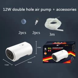 Ultra Silent Aquarium Air Pump Air Compressor Oxygen Airpump Single & Double Outlet 110-240V Adjustable Air Volume Water Pump