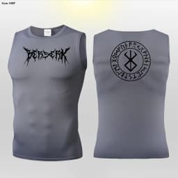 Anime Berserk Guts Print Compression Vest Men Gym Fitness Mens Vest Quick Dry Bodybuilding Tank Top Muscle Sleeveless Shirt