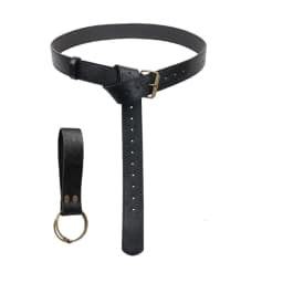 UYEE 2PCS PU Leather Medieval Belt with Sword Frog Sword Holder BeltsHalloween Pirate Sword Belt with Sword Sheath Belt