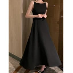 Ele Chic Long Svel Dr High Waist A-Line Silhouette Commute Sle Summer Collection Faionable oulder Design