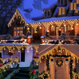 2024 New LED Net Mesh Fairy String Light EU/US Plug 8 Modes Curtains Light Garland for Garden Party Wedding Christmas Decoration