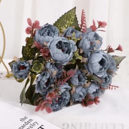 Artificial Ronghua Peony Simulation Flower Home Wedding Fake Flower Bundle Engineering Horticultural Decoration