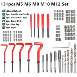 XCAN Thread Repair Kit M3 M4 M5 M6 M8 M10 M12 M14 Screw Thread Inserts For Restoring Damaged Threads Repair Tools Drill Bit