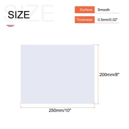 4pcs ABS Plastic Sheet 250x200mm White Sheet Plate Thickness 0.5/1.5/2/3mm for Building Model DIY Crafts Panel