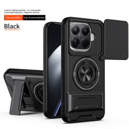 Lens Slide Cover For Xiaomi 15T Pro Redmi A5 13C Poco M7 Plus C65 C71 X5 Pro Ring Stand Built-in Magnetic Car Mount Case