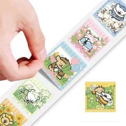 500Pcs Cute Maltese Dog Stamp-Style Sticker Roll, Sweet Pattern Seal Decals for Decor, DIY & Gifts