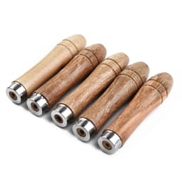 5pcs Wooden File Handle Replacement Strong Metal Collar For File Craft Tool 9cm For Wood Rasp Screwdrivers 4-6 Inch File