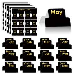5 Sheets 2 Color Self-adhesive Stamping Labels Monthly Planner Tabs Book Notes Calendar Sticky Tags Office Pad Study Journal