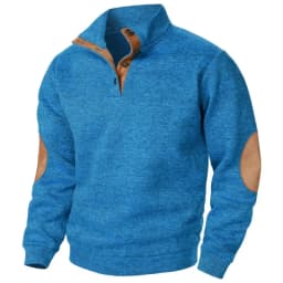 Men's Long Sleeve Stand Collar Sweatshirts Casual Pullover Outdoor Streetwear for Men Sport Riding lightweight V-neck Coats