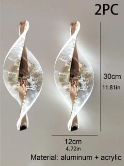 1pc/2pc Golden Snowflake, Cloudy Acrylic Wall Sconce for Living Room, Bedroom Home Decor, Modern LED Bedside Wall Sconce