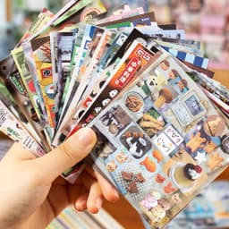 Mr Paper 30/60pcs Happiness Notebook Series Square Cut Film Sticker Book Japan Korea Cute INS Style Handbook DIY Diary Guca Plat