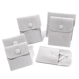 1PC Jewellery Pouch Packaging Bag Soft Velvet Gift Bracelet Necklace Earrings Rings Storage Button Velvet Bag Custom Logo