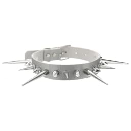 Big Spiked Choker Punk Rock Leather Collar For Women Metal Goth Necklace Jewelry Alternative Fashion Festival  Accessory