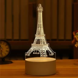 USB Operated 3D Acrylic LED Night Light Wedding Birthday Party Festival Kid Mother's Day Gift Bedroom Decor Neon Night Lamp