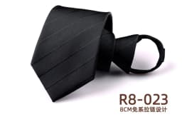 NEW Mens Retro Zipper Ties for Men 8CM Neck Tie Solid Striped Fashion Blue Neckties Men's Automatic Zipper Tie Red Lazy Ties