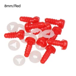 10Pcs Heart Shape Plastic Safety Noses For Crochet Toys Amigurumi Pink/Red/Black Nose Animal for Bear Puppet Dolls Toys DIY