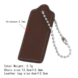 2Pcs Cowhide Luggage Tag Travel Suitcase Tags Bags Accessories Leather Bag Charm Chain Keychain Pendant for Handbag Purse