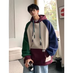 2026 Spring Men's Hoodie Sweatshirt Men Hooded Patchwork Daily Pullover Sports Streetwear Designer Autumn Clothing Hoodies